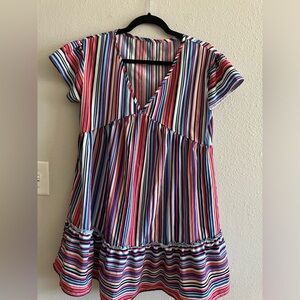 A7 - 384 Target colorful striped swimsuit cover up dress